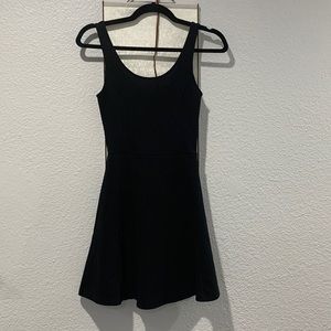 basic black skater dress